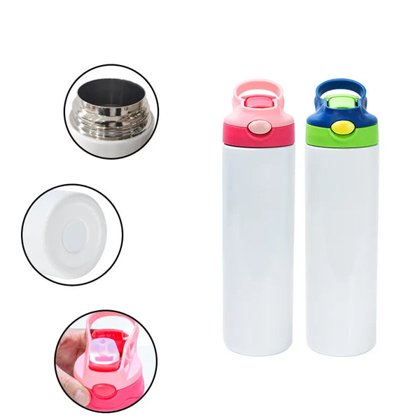 20 OZ KIDS SUBLIMATION SIPPY STRAIGHT TUMBLERS WITH HANDLE